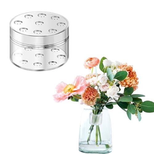 Quixotical Spiral Ikebana Stem Holder, Transparent Reusable Flower Arrangement Holder, DIY Bouquet Twister for Vases, Floral Display (S)