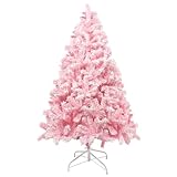 Uten Rosa Künstlicher Weihnachtsbaum, 180 cm Schneeflocker Künstlicher Tannenbaum, mit 808 Zweigspitzen und Faltbarem Ständer, für Weihnachtsdekoration im Innen- und Außenbereich