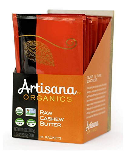 Artisana Organics - Cashew Nut Butter, USDA Organic Certified and Non-GMO Handmade Rich & Thick Spread (10 Packets, 1.06 oz)