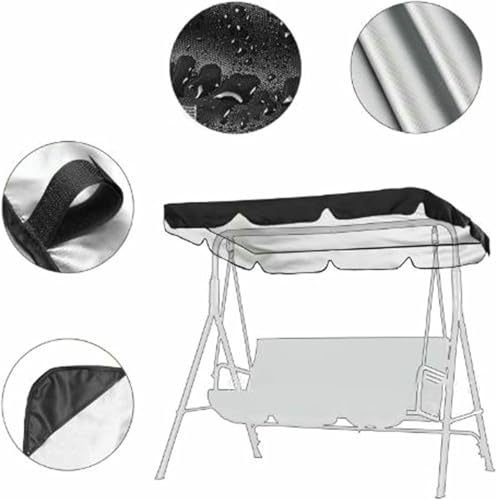 Cubierta para toldo de columpio de jardín impermeable UV para mueble exterior 4