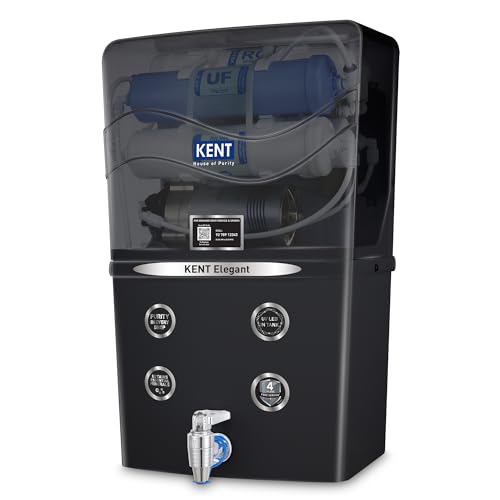 Image of KENT Elegant-B RO Water Purifier| 4 Years Free Service* | RO+UF+TDS Control+UV LED In-Tank | 8L | 20LP /Hr | Ideal For Borewell /Tanker /Municipal Water