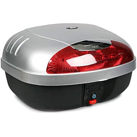 Amazon Ag 52sl リアボックス シルバー 容量36l キャリア取付用 Ledストップランプ オシャレなデザイン高品質で頑丈 パニアケース トップケース リアケース バイク Bike Box シルバー トップケース リアボックス 車 バイク