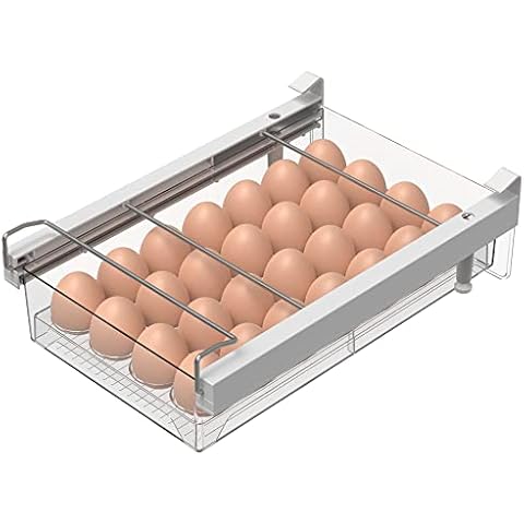 vacane Large Refrigerator Drawer with Removable 28 Grid Egg Tray Cover