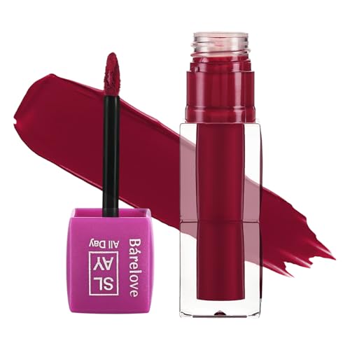 Image of BARELOVE SLAY All Day Non-Drying Liquid Lipstick for Women with Matte Finish One Swipe Application | Highly Pigmented |Smooth Glide Formula | Long Lasting | Transferproof | 12 ml | 833-CHERRY LUXE