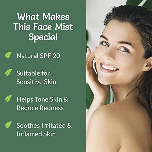 Face Mist Hydrating Spray - Natural Spf 20 Face Spray With Aloe Vera, Carrot Seeds, Chamomile Water, & Immortelle Flower - Refreshing Face Mist For All Skin Types By Aromatherapy Drops, 100 Ml #TOP5