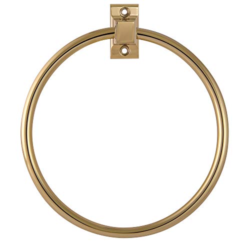 Image of Design House 533349 Millbridge Classic Towel Ring for Bathroom Polished Brass
