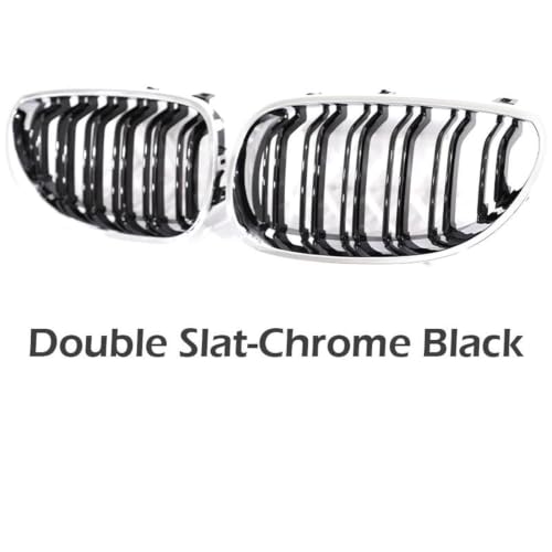 Parrilla de riñón delantera Chrome Black para Serie 5 E60 E61 5
