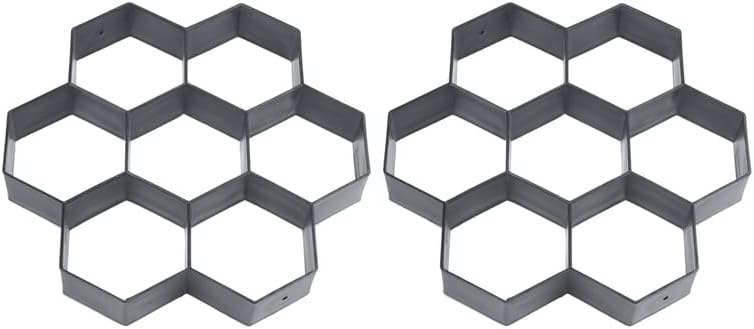 Walk Stone Maker,Concrete Mold,Paving Mould 2X DIY Patio Walk Maker Stepping Stone Concrete Paver Mold Reusable Path Maker Mold Garden Paving Stone Molds 30 * 30cm Paving Moulds