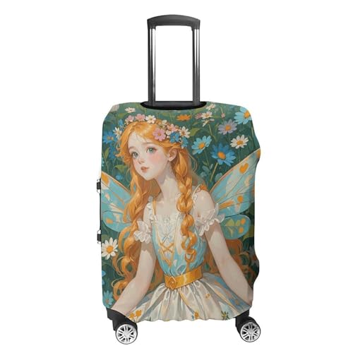 Pfhorn Flower Fairy Luggage Cover, Washable Elastic Suitcase Cover Protector Fit 18-32 Inch Luggage4