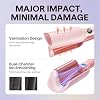 Wavytalk Power Wave Hair Crimper, Curling Iron Hair Crimper Waver, Ventilation Design for Less Damage, Ionic Reduces Frizz, Effortless-Waver, Dual Voltage Crimping Iron, Pink