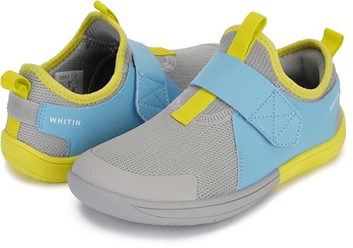 WHITIN Little/Big Kid Wide Width Barefoot Shoes | Boys/Girls Minimalist Elastic Opening Sneakers | Flexible- Zero Drop Sole