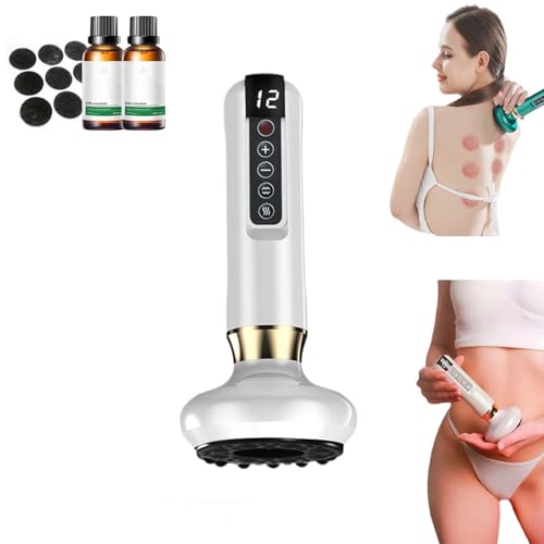 Nvmti Ascily Cellulite Wand, Cellu - Anti-Cellulite Massager, Ascily Anti Cellulite Remover, Handheld Anti Cellulite Massager Tool with 12 Suction Modes，Cellulite Remover for Legs Belly Butt (White)