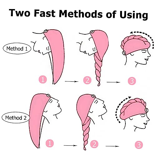 Balacoo Touca De Banho Para Cabelo Seco 2 Peças Envoltório De Cabelo Turbante Toalha De Microfibra P