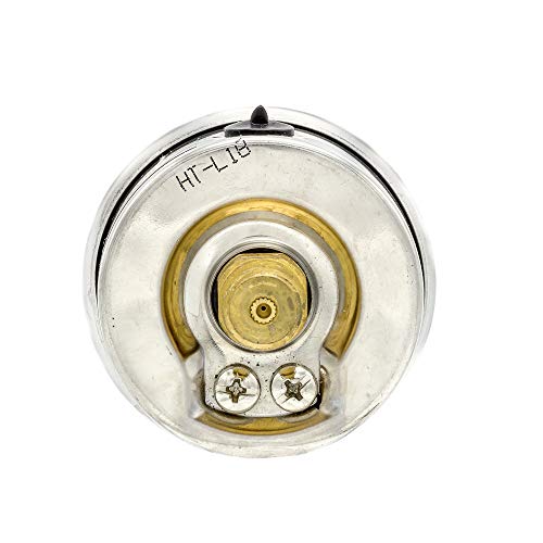 PIC Gauges 202L-204F Center Back Mount Glycerine Filled Pressure Gauge w/ SS Case/Bezel, Brass Internals, PC Lens, 2" Dial, 0/160 psi Range, 1/4" Male NPT - Thumbnail 3