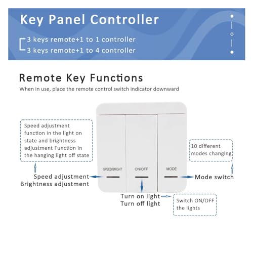 Contrôleur de ceinture de course hippique WS2811 1to1 1to4 tactile 3keys Controller - 3