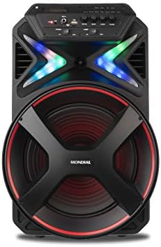 MONDIAL Caixa Amplificada Connect Lights, Preto/Vermelho, 400W RM...