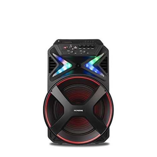 MONDIAL Caixa Amplificada Connect Lights, Preto/Vermelho, 400W RMS, Bivolt - CM-400 MONDIAL Caixa Amplificada Connect Lights, Preto/Vermelho, 400W RMS, Bivolt - CM-400
