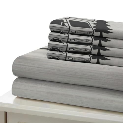 Housse de couette camping microfibre 220x240 cm retro - 7