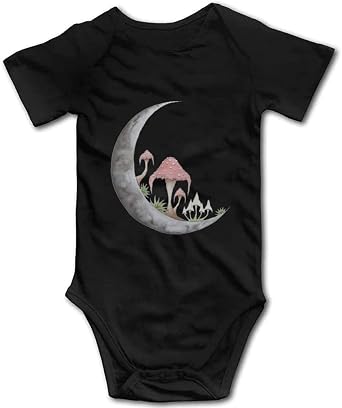 Mushroom Moon Baby Bodysuit -Newborn Infant Baby Bodysuit Long Sleeve 0-24 Months White