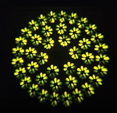 Detailed view of a single gobo pattern projected by the light