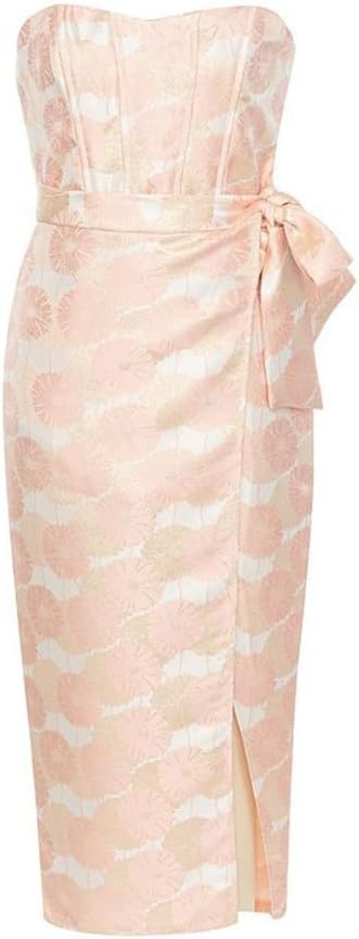 JSEIAJB Bustier Sexy Knot Side Split Sweet Slimming Dresses