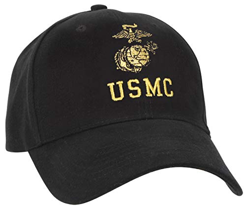 Rothco Usmc G&A Insignia Cap, Black/Gold #TOP14