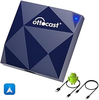 Ottocast Adapter bezprzewodowy z systemem Android, Plug and Play, automatyczne połączenie, bezprzewodowy system Android Auto do samochodów z przewodowym systemem Android jak Volkswagen, Audi, Chevrolet Ford itd.