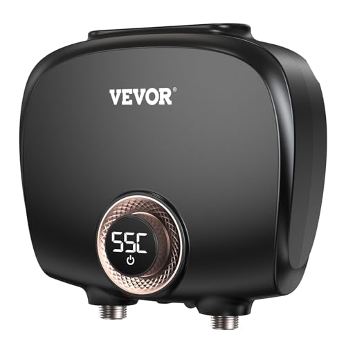 VEVOR Tankless Water Heater Electric, 7kw On Demand Instant Under Sink Water Boiler, Digital Temperature Display & Easy Installation & 24-Hour Water Supply, For Kitchen Bathroom Faucet