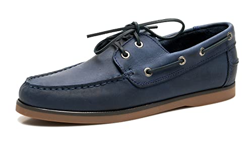 Jim Boomba Australian Style Boat Shoes - Deck Shoes (Ocean Blue, UK_Footwear_Size_System, Adult, Men, Numeric, Medium, Numeric_4), 4 UK