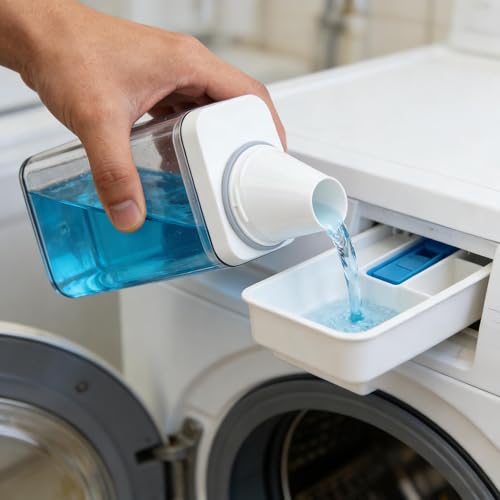 DAZZLEEX Boîte de Rangement Transparente pour et lessive avec Tasse à mesurer, Distributeur de lessive en Plastique 1500 ML – vue 9