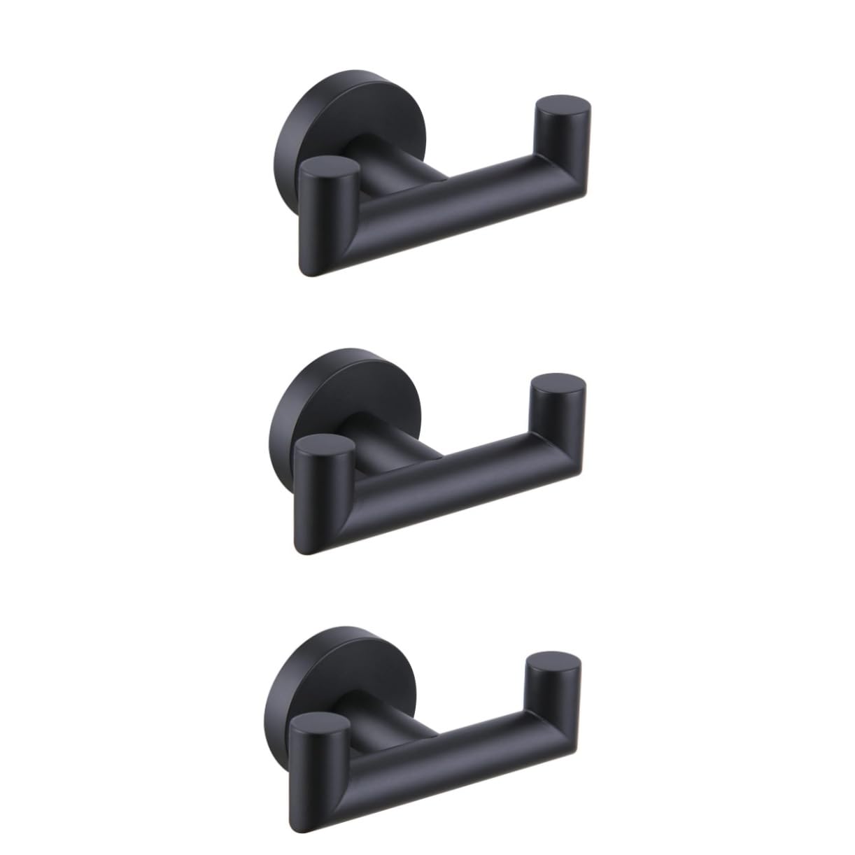 STOBAZA 3piezas Gancho Doble Para Toallas De Acero Inoxidable Soporte De Montaje Pared Para Baño y Cocina Diseño Resistente y Práctico Organizador De Toallas Espacio-ahorro