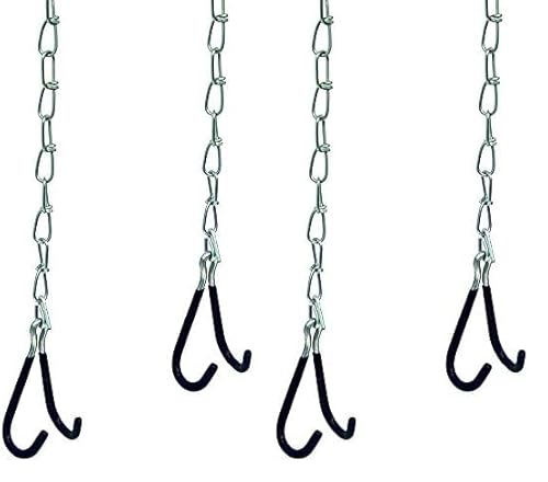 Dresco Fahrradhaken mit Kette Schwarz (2er Pack)