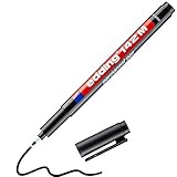 edding 142 M Permanenter Folienschreiber - schwarz - 1 Stift - Rundspitze 1 mm - Stift zum Schreiben auf Glas, Kunststoff, Folien und glatten Oberflächen - schnelltrocknend, wisch- und wasserfest