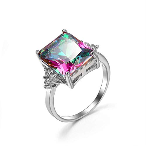 Anneau de pierre de gemme naturel bague de mariage zircon bleu pour femme élégante