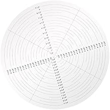 Savannah Black Print 10 inch Round Center Finder Compass Clear Flexible Acrylic for Drawing Circles Lathe Work and Woodturners