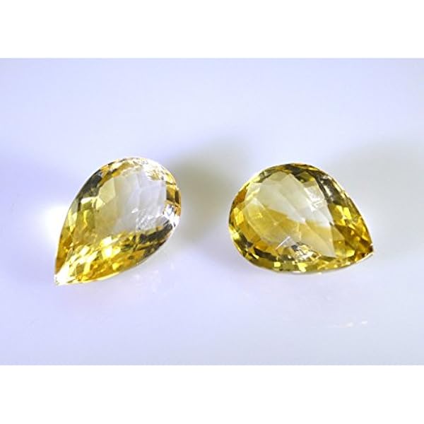 Pietre sciolte citrino 1 Pezzi 12x19,14x20 mm Pera Giallo sfaccettato la Pietra preziosa