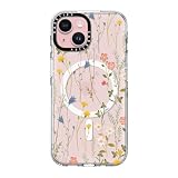 CASETiFY Przezroczyste etui na iPhone'a 15 [nie żółknie / 2 m. 3X ochrona przed upadkiem klasy wojskowej/magsafe] - marzycielski kwiatowy wzór - przezroczyste