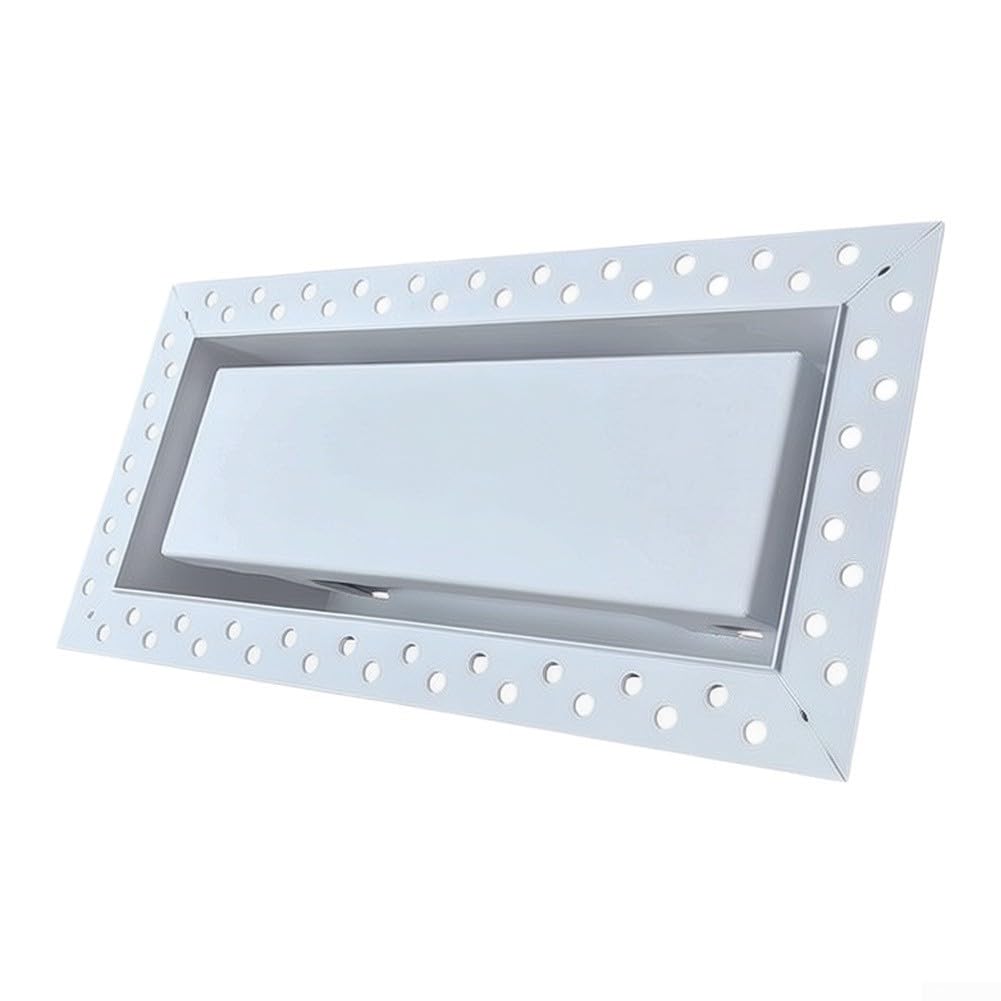Rejilla Ventilación Aluminio Sin con Mosquitera para Aire Acondicionado y Conductos - Humedad 30x20cm Blanca(6 * 10in)