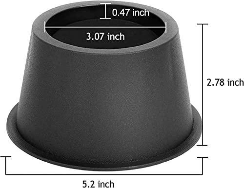 Btsd-Home Round Bed Risers 3 Inch Heavy Duty Furniture Risers Table Chair Risers Lift 10000 Pounds Rise Up 2.5 Inch Set Of 4 Pieces (Black) #TOP1