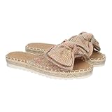 shoes&blues.es 91471 Sandalias Planas de Mujer, Estilo Veraniego, Comodas y Ligeras, Diseno Moderno con Lazo en la Pala, Ideales para Primavera-Verano. Multi Talla 38