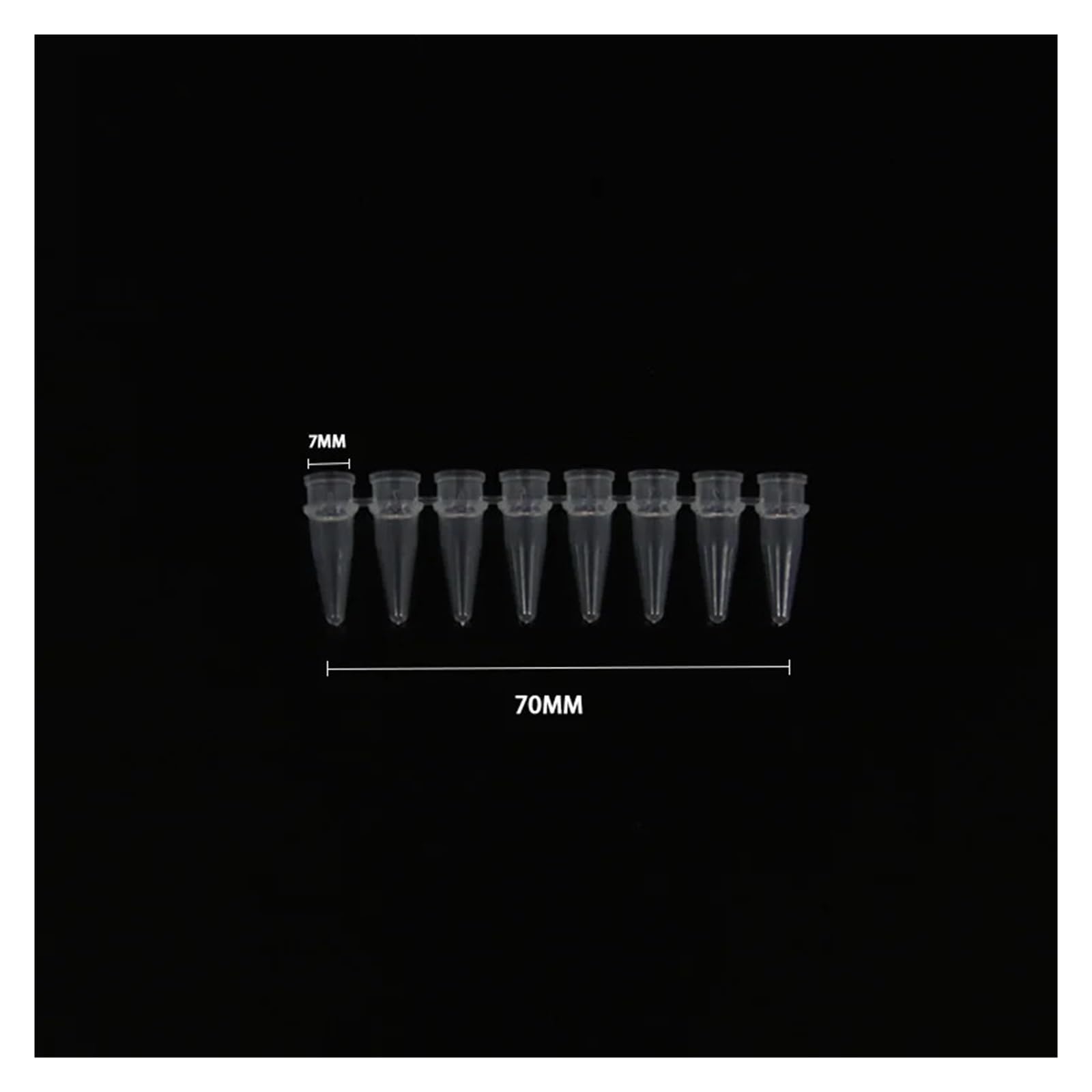 yingyingjia 0,1/0,2 Ml PCR 8 Pasków Probówek Wirówkowych Biała Plastikowa Rurka Z Pokrywką Uniwersalna Pasuje Do Urządzenia PCR 200 Szt./zestaw(0.1ml Transparent)