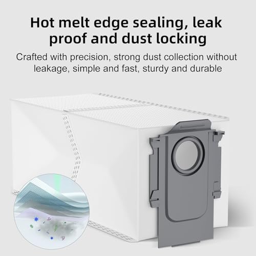 Image of 20 Pack Dust Bags Compatible with Roborock Q Revo, Qrevo Pro, Qrevo S, Qrevo MaxV, Qrevo Plus, Qrevo Master, S8 Max Ultra, S8 MaxV Ultra Vacuum Cleaner, 3.0L Large Capacity Disposable Bags