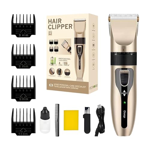 Tewzafiya Set de pelo para hombres, recortadores y recortadores profesionales, Terrimer eléctrico inalámbrico recargable, kit de peluquería profesional impermeable para Edgers