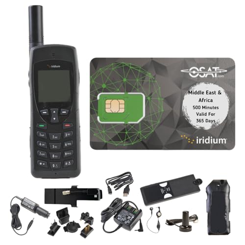 Iridium 9555 Satellittelefon med 500 min, Mellanöstern & Afrika