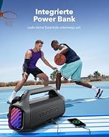 soundcore Boom 2 Plus Outdoor Lautsprecher, 140W, 2+2 Channel, BassUp 2.0, 20h, Schnellladung, IPX7 wasserdicht, RGB Lichter, USB-C, Power Bank, BT 6.0, tragbarer Bluetooth Lautsprecher, Camping – Ansicht 7
