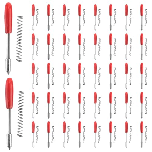 Lizusidtsy 100Pcs 45 Degree Vinyl Cutter Plotter Blades for Graphtec CB09U CB09 Silhouette Cameo Cutting Knife for, Red