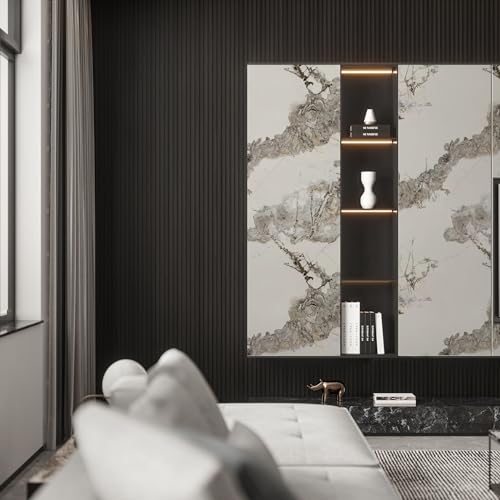 Papel de pared de mármol para cubrir encimeras dañadas con vinilo autoadhesivo extraíble 4