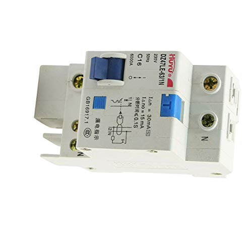 Aexit 230V 16A Tools & Testers ON/Off Switch Control Twin Poles Circuit Multi Testers Breaker 6000A