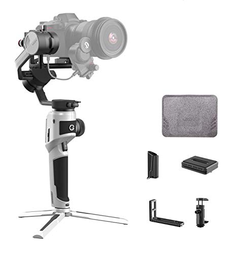 MOZA AirCross 2 Stabilizer Alpine White, 3-Axis Handheld Gimbal Stabilizer, Up to 7.1 lbs 8 Follow Modes Dual Follow Focus System for DSLR Mirrorless Cameras with Larger Heavier Lens