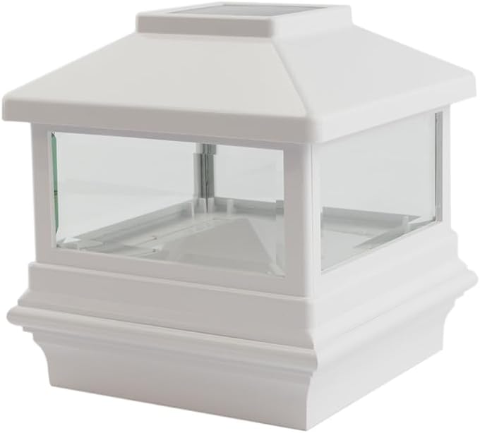 Deckorators Solar Post Cap, White VersaCap (2-Pack)